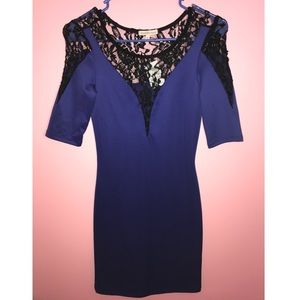 Charlotte Russe Mid Length, Lace Accent, Dress